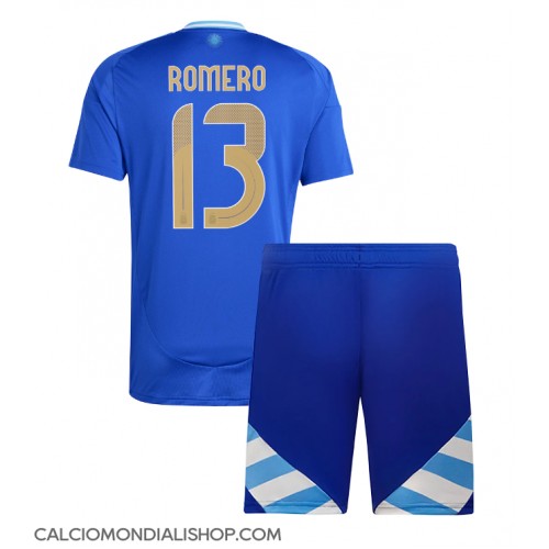 Maglie da calcio Argentina Cristian Romero #13 Seconda Maglia Bambino Copa America 2024 Manica Corta (+ Pantaloni corti)